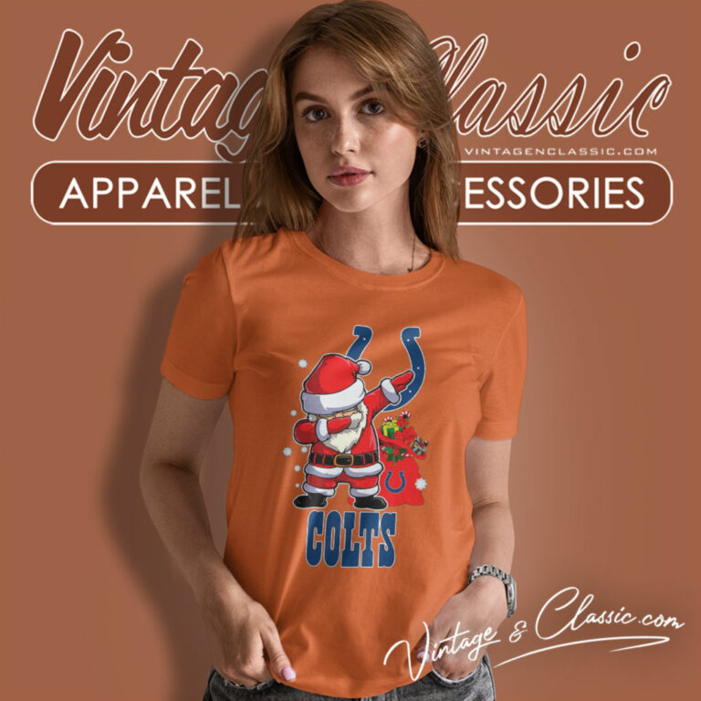Indianapolis Colts Santa Claus Dabbing Christmas Women T Shirt Indianapolis Colts Santa Claus Dabbing Christmas Women T Shirt