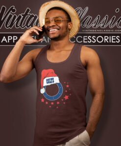 Indianapolis Colts Santa Hat Christmas Tank Top Racerback