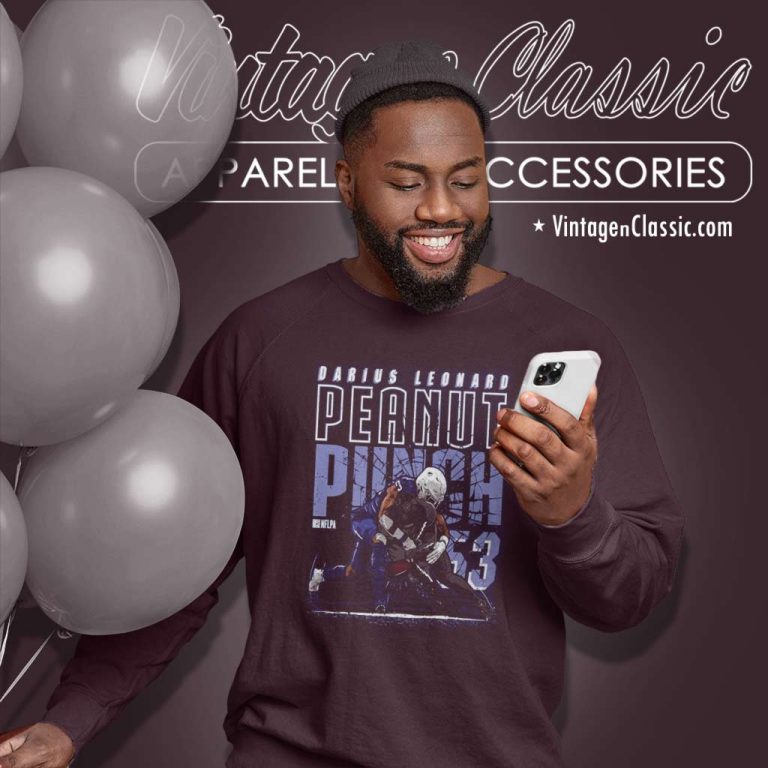 Indianapolis Colts Shirt Darius Leonard Peanut Punch Sweatshirt Indianapolis Colts Shirt Darius Leonard Peanut Punch Sweatshirt