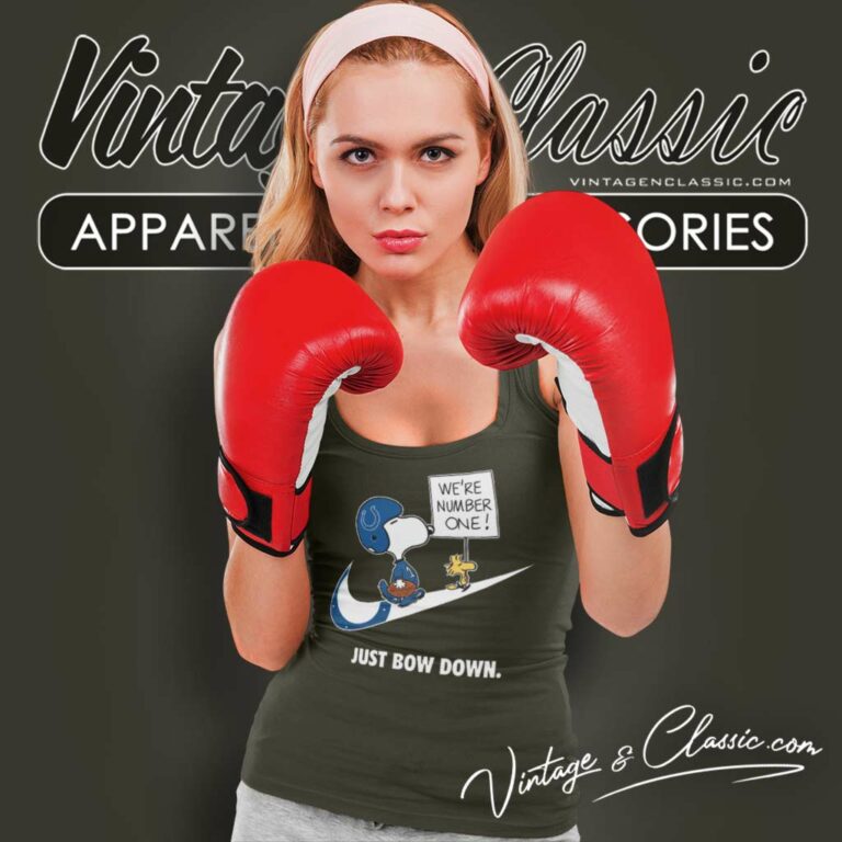 Indianapolis Colts Snoopy Are Number One Shirt Nike Just Bow Down Tank Top Racerback Indianapolis Colts Snoopy Are Number One Shirt Nike Just Bow Down Tank Top Racerback