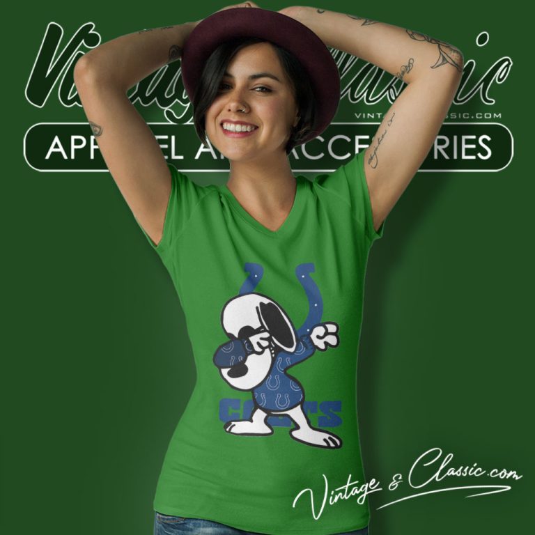 Indianapolis Colts Snoopy Dabbing V Neck TShirt Indianapolis Colts Snoopy Dabbing V Neck TShirt