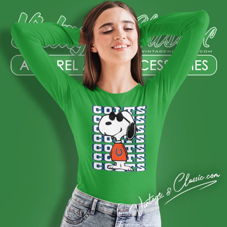 Indianapolis Colts Snoopy Nfl Long Sleeve Tee Indianapolis Colts Snoopy Nfl Long Sleeve Tee