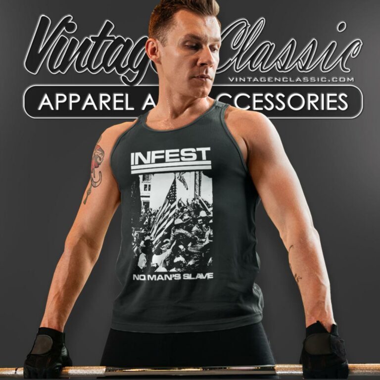 Infest No Mans Slave Tank Top Racerback Infest No Mans Slave Tank Top Racerback