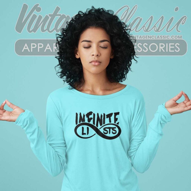 Infinite Lists Black Logo Long Sleeve Tee Infinite Lists Black Logo Long Sleeve Tee