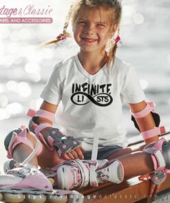 Infinite Lists Black Logo Shirt 8 Infinite Lists Black Logo V neck Youth and Kid Recovered