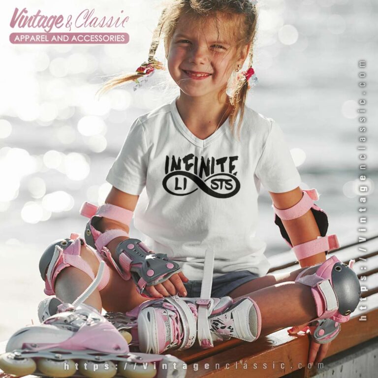 Infinite Lists Black Logo V neck Youth and Kid Recovered Infinite Lists Black Logo V neck Youth and Kid Recovered