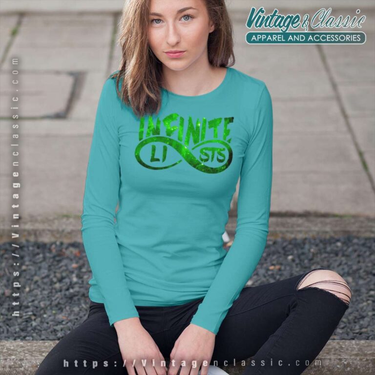 Infinite Lists Green Galaxy Logo Long Sleeve Tee Infinite Lists Green Galaxy Logo Long Sleeve Tee