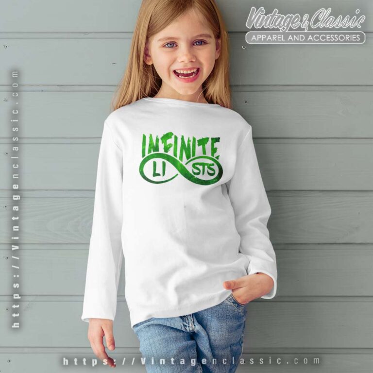 Infinite Lists Green Galaxy Logo Long Sleeve Youth and Kid Recovered Infinite Lists Green Galaxy Logo Long Sleeve Youth and Kid Recovered