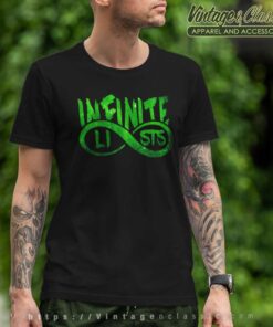 Infinite Lists Green Galaxy Logo T Shirt