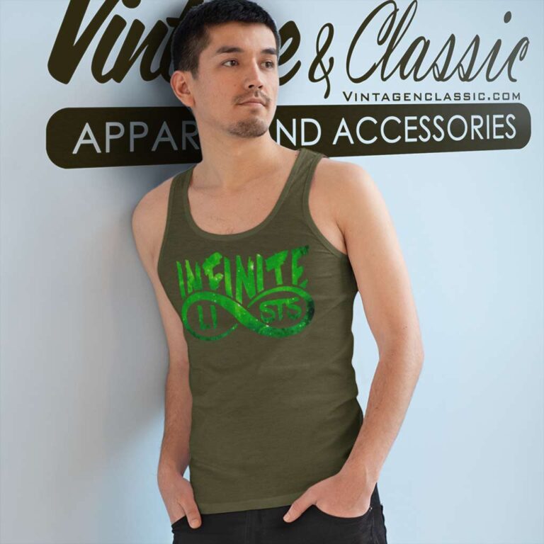 Infinite Lists Green Galaxy Logo Tank Top Racerback Infinite Lists Green Galaxy Logo Tank Top Racerback