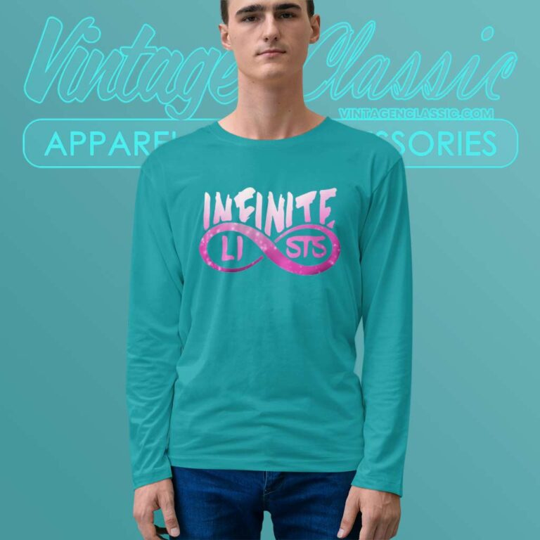 Infinite Lists Merch Pink Logo Long Sleeve Tee Infinite Lists Merch Pink Logo Long Sleeve Tee