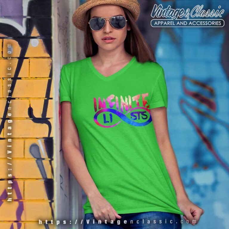 Infinite Lists Merch Shirt Galaxy Logo V Neck TShirt Infinite Lists Merch Shirt Galaxy Logo V Neck TShirt