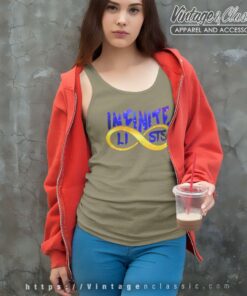 Infinite Lists Shirt Logo Gold Tank Top Racerback