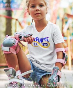 Infinite Lists Shirt Logo Gold V neck Youth and Kid