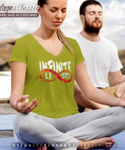 Infinite Lists Shirt Rolling Red Infinity Shape 7 Infinite Lists Shirt Rolling Red Infinity Shape V Neck TShirt