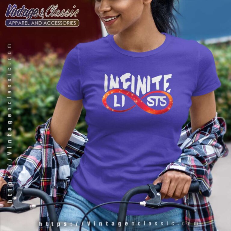 Infinite Lists Shirt Rolling Red Infinity Shape Women TShirt Infinite Lists Shirt Rolling Red Infinity Shape Women TShirt