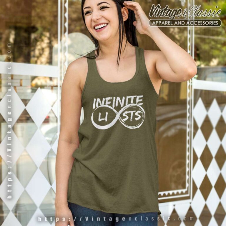 Infinite Lists Shirt Two Tone Tank Top Racerback Infinite Lists Shirt Two Tone Tank Top Racerback