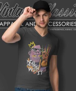 Infinity Thanos Deal With It V Neck TShirt
