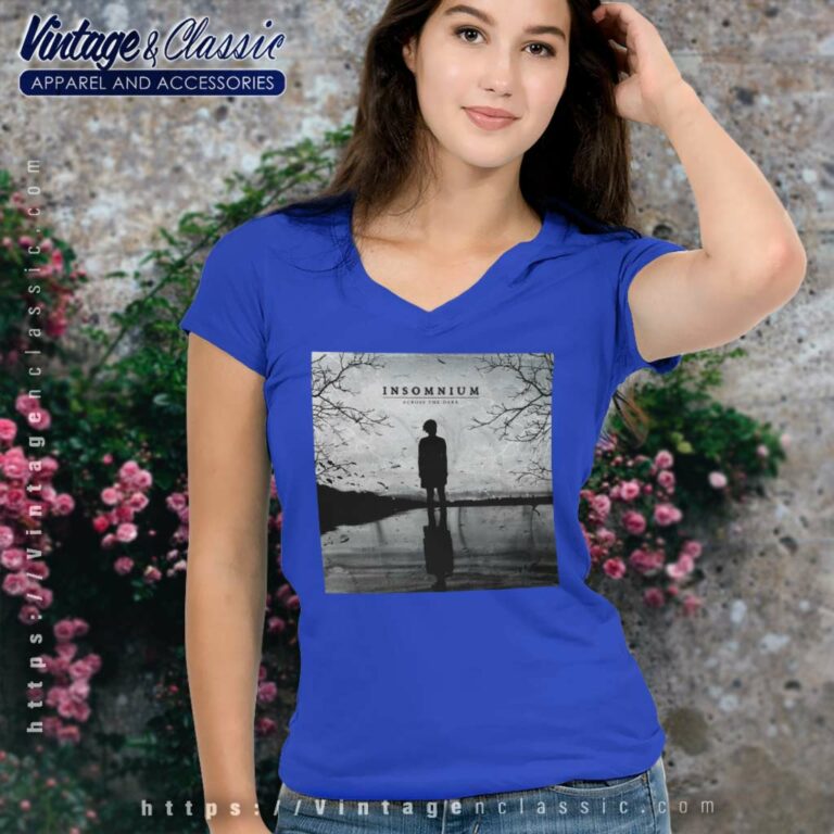 Insomnium Shirt Across The Dark V Neck TShirt Insomnium Shirt Across The Dark V Neck TShirt