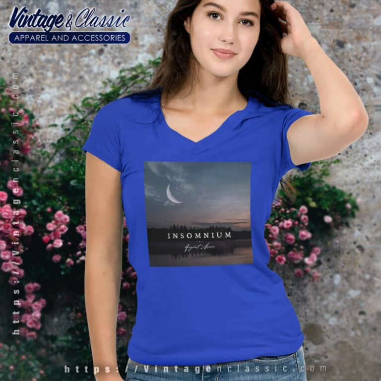 Insomnium Shirt Argent Moon V Neck TShirt Insomnium Shirt Argent Moon V Neck TShirt