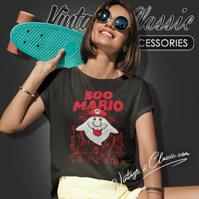 Into The Void Boo Mario Game Women TShirt Into The Void Boo Mario Game Women TShirt