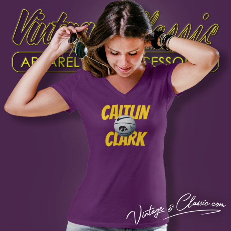 Iowa Hawkeyes Caitlin Clark Shirt Basketball Star V Neck TShirt Iowa Hawkeyes Caitlin Clark Shirt Basketball Star V Neck TShirt