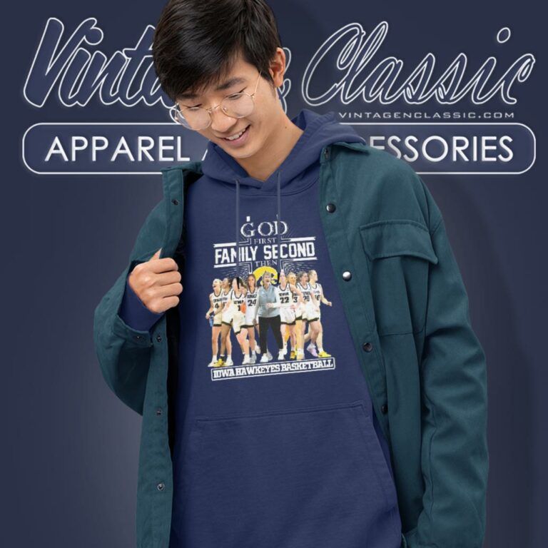 Iowa Hawkeyes God First Family Second Then Basketball Hoodie Iowa Hawkeyes God First Family Second Then Basketball Hoodie