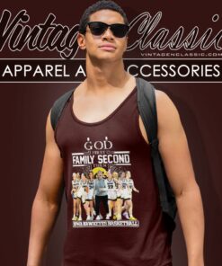 Iowa Hawkeyes God First Family Second Then Basketball Tank Top Racerback