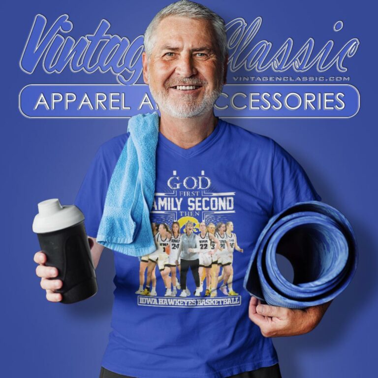 Iowa Hawkeyes God First Family Second Then Basketball V Neck TShirt Iowa Hawkeyes God First Family Second Then Basketball V Neck TShirt