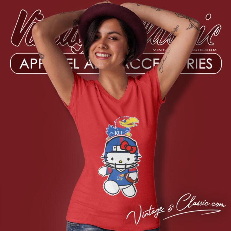 Iowa State Cyclones Hello Kitty V Neck TShirt Iowa State Cyclones Hello Kitty V Neck TShirt