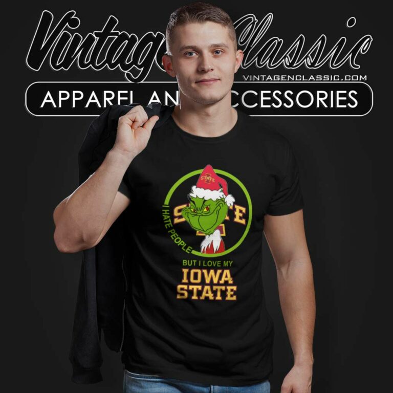Iowa State Cyclones Ncaa Christmas Grinch Shirt I Hate People But I Love My Iowa State T Shirt Iowa State Cyclones Ncaa Christmas Grinch Shirt I Hate People But I Love My Iowa State T Shirt
