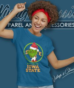 Iowa State Cyclones Ncaa Christmas Grinch Shirt I Hate People But I Love My Iowa State Women TShirt