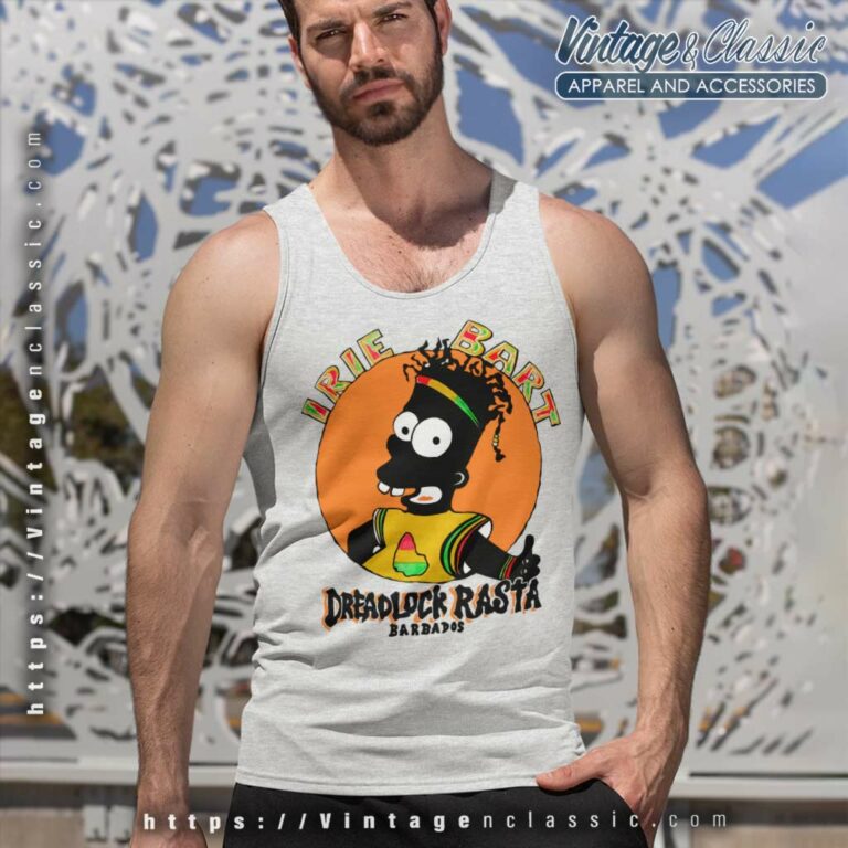 Irie Bart The Simpsons Dreadlock Rasta Barbados Tank Top Racerback Irie Bart The Simpsons Dreadlock Rasta Barbados Tank Top Racerback