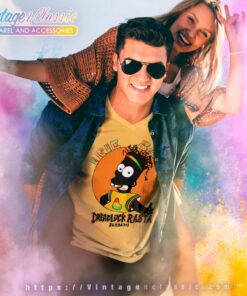 Irie Bart The Simpsons Dreadlock Rasta Barbados V Neck TShirt