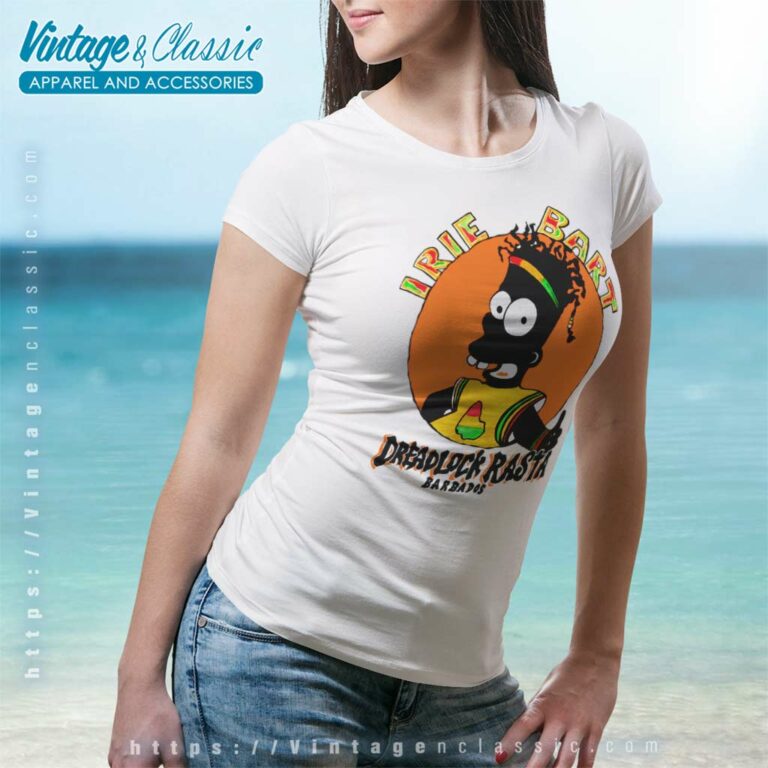 Irie Bart The Simpsons Dreadlock Rasta Barbados Women TShirt Irie Bart The Simpsons Dreadlock Rasta Barbados Women TShirt