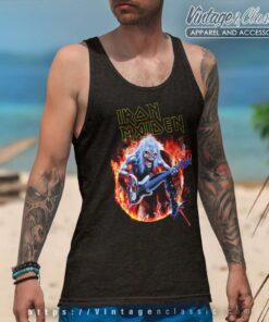 Iron Maiden Eddie On Bass Shirt 4 Iron Maiden Eddie On Bass Tank Top Racerback