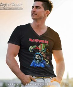 Iron Maiden Final Frontier Album V Neck TShirt