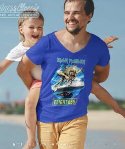 Iron Maiden Flight 666 V Neck TShirt
