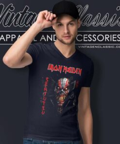 Iron Maiden Senjutsu Samurai Shirt 6 Iron Maiden Senjutsu Samurai V Neck TShirt