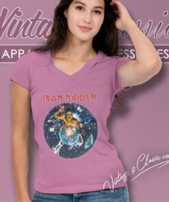 Iron Maiden Shirt Beast On The Run 6 Iron Maiden Shirt Beast On The Run V Neck TShirt