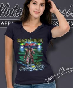 Iron Maiden Shirt Future Past Tour Stranger 8 Iron Maiden Shirt Future Past Tour Stranger V Neck TShirt