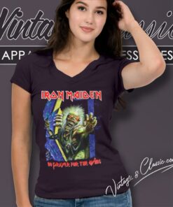 Iron Maiden Shirt No Prayer For The Dying 6 Iron Maiden Shirt No Prayer For The Dying V Neck TShirt