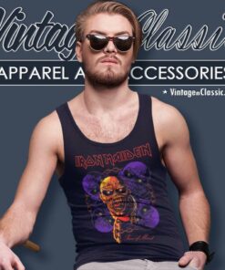 Iron Maiden Shirt Piece Of Mind Multi Head Eddie Tank Top Racerback