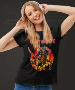 Iron Maiden Shirt Samurai Ed On Horse 7 Iron Maiden Shirt Samurai Ed On Horse Women TShirt