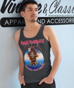 Iron Maiden Shirt The Evil That Men Do 5 Iron Maiden Shirt The Evil That Men Do Tank Top Racerback