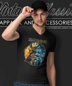 Iron Maiden Shirt The Future Past Tour 23 5 Iron Maiden Shirt The Future Past Tour 23 V Neck TShirt