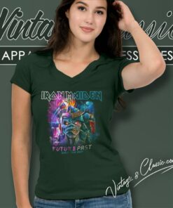 Iron Maiden Shirt The Future Past Tour World Tour 2024 V Neck TShirt