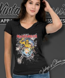 Iron Maiden Shirt World Piece Tour 6 Iron Maiden Shirt World Piece Tour V Neck TShirt
