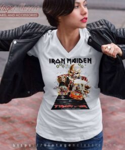 Iron Maiden Trooper Beer Tour Shirt 6 Iron Maiden Trooper Beer Tour V Neck TShirt