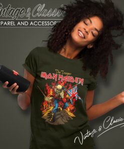 Iron Maiden Trooper Flames Shirt 6 Iron Maiden Trooper Flames Women T Shirt